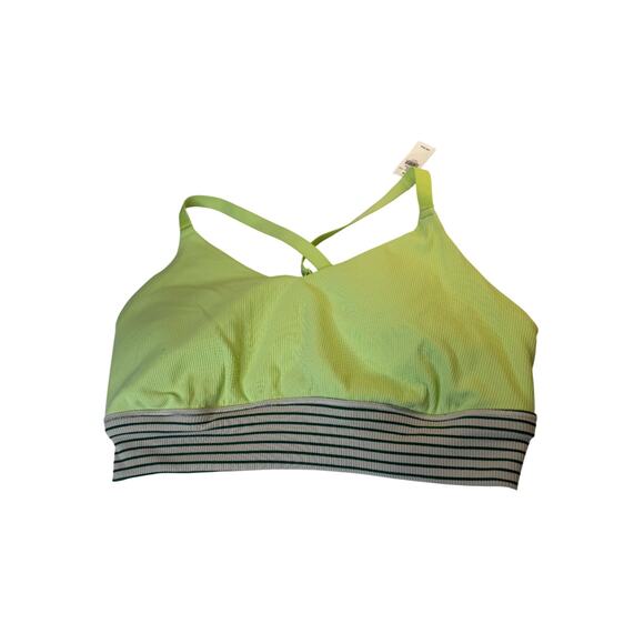 OFFLINE by Aerie Ribbed Scoop Sports Bra Sharp Green NWT Size XL Adjustable Fit - Picture 2 of 8